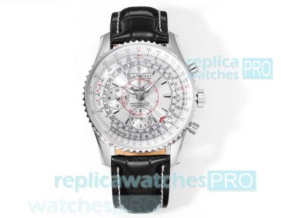 BLS Factory Copy Breitling Montbrillant Datora Chronograph Watch with Silver Dial